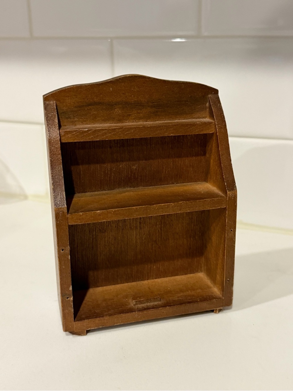 Miniature Wooden Shelf Display for Dollhouses or Crafting
